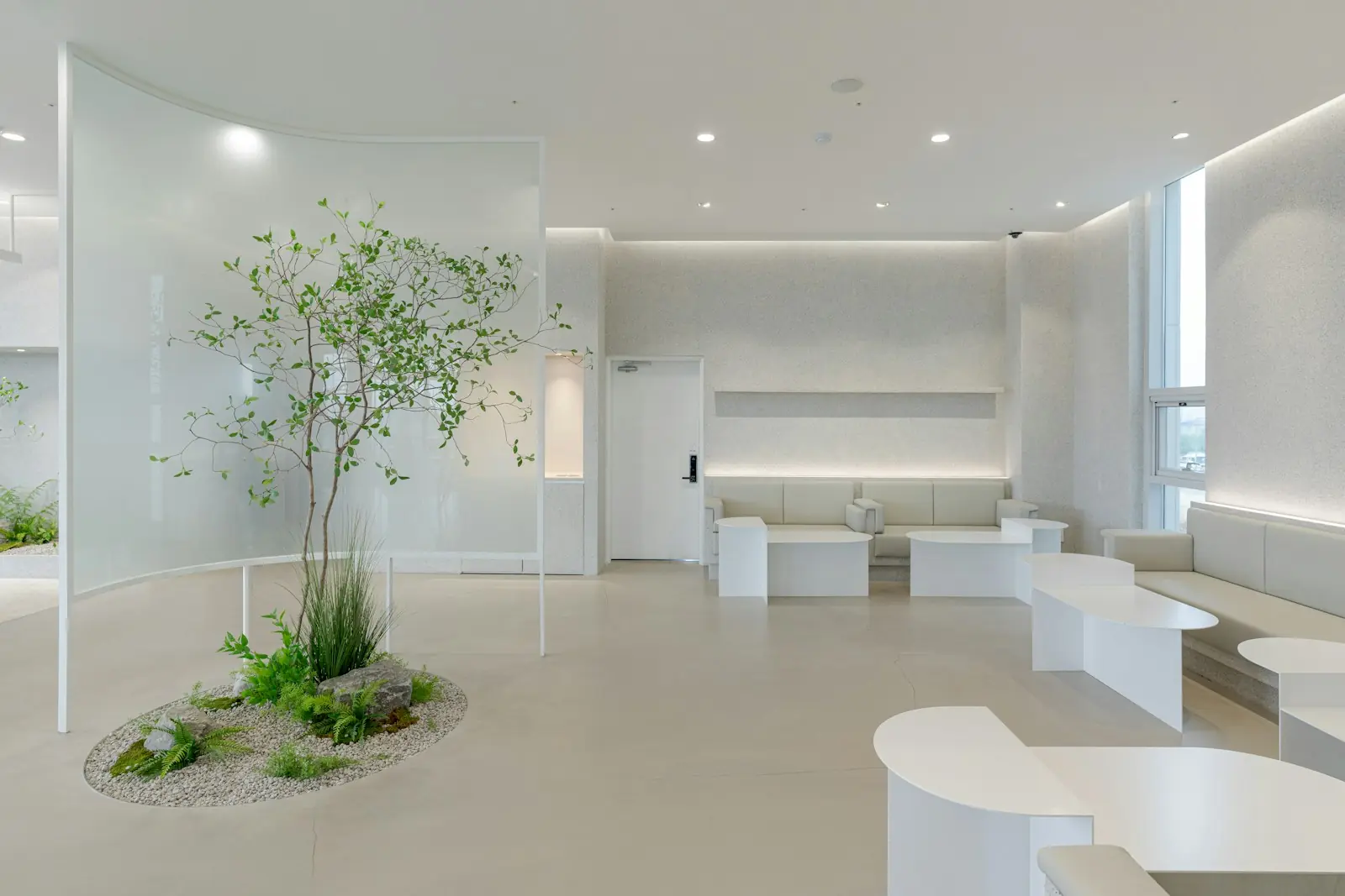 A calm, modern clinic waiting area